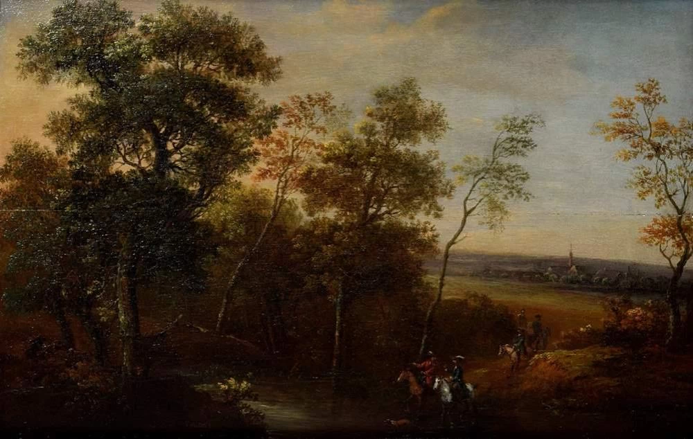 Paesaggio con cavalieri